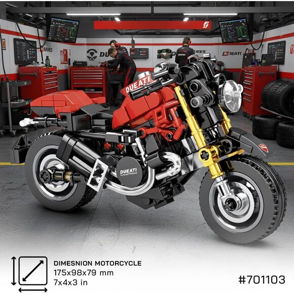 SEMBO Technic Motorcycle Model Kit Building Set Adults Teens Kids Display Gift - Picture 4 of 5